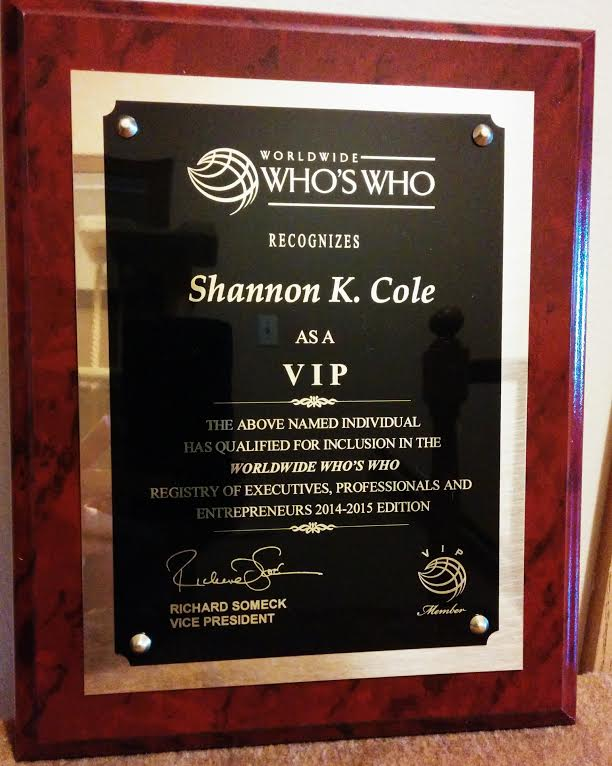 WHO'S WHO Shannon Cole as a VIP